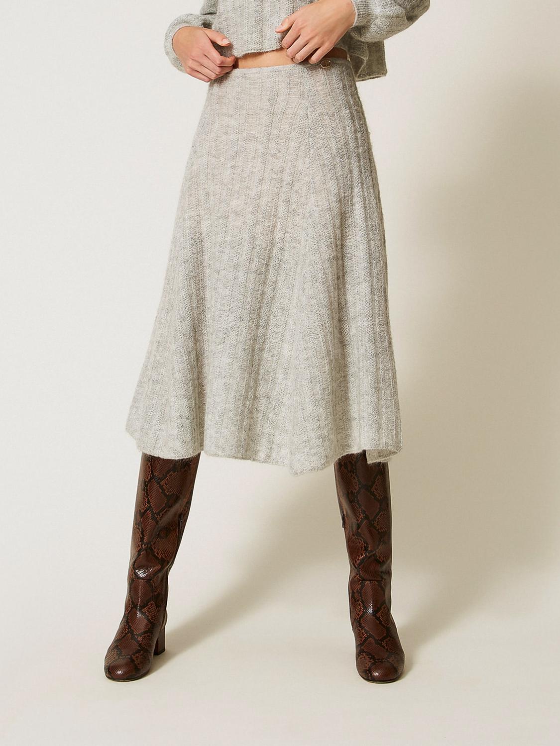 Twinset Skirt Woman Color Grey In Gray