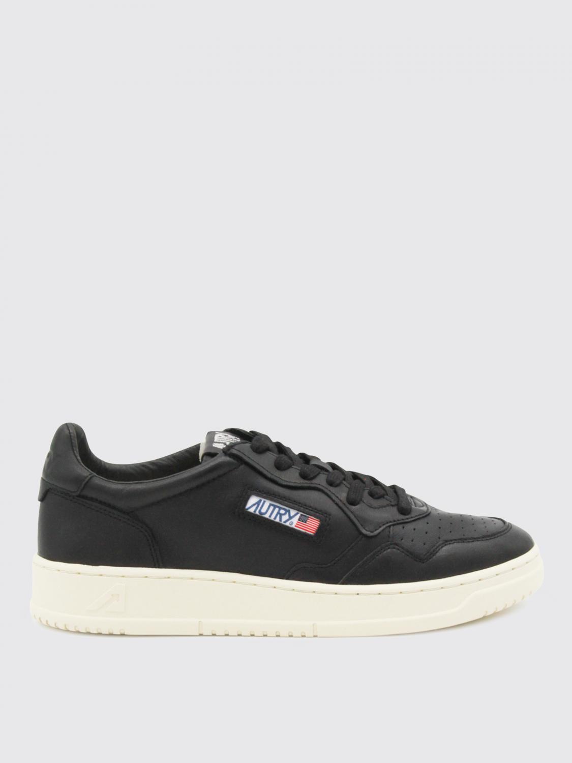 Autry Low-top Nappa Leather Sneakers With Rounded Toe In Black