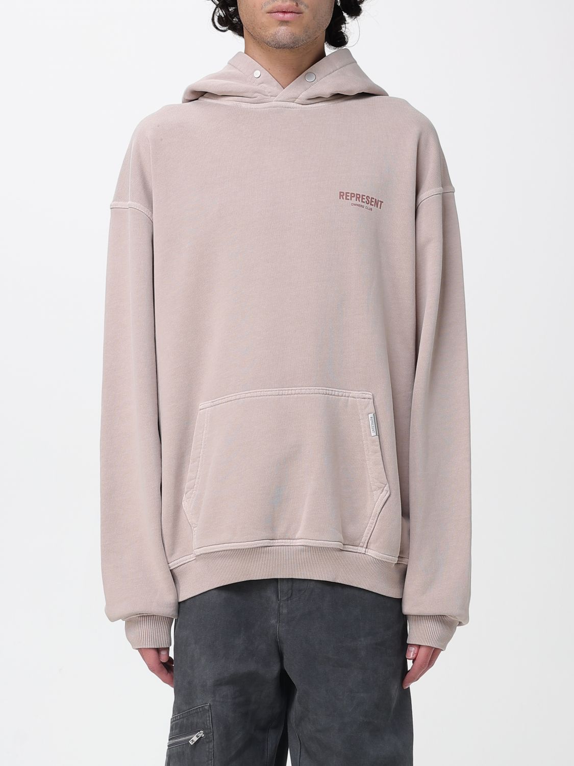 Represent Sweatshirt  Men Color Beige In Pink