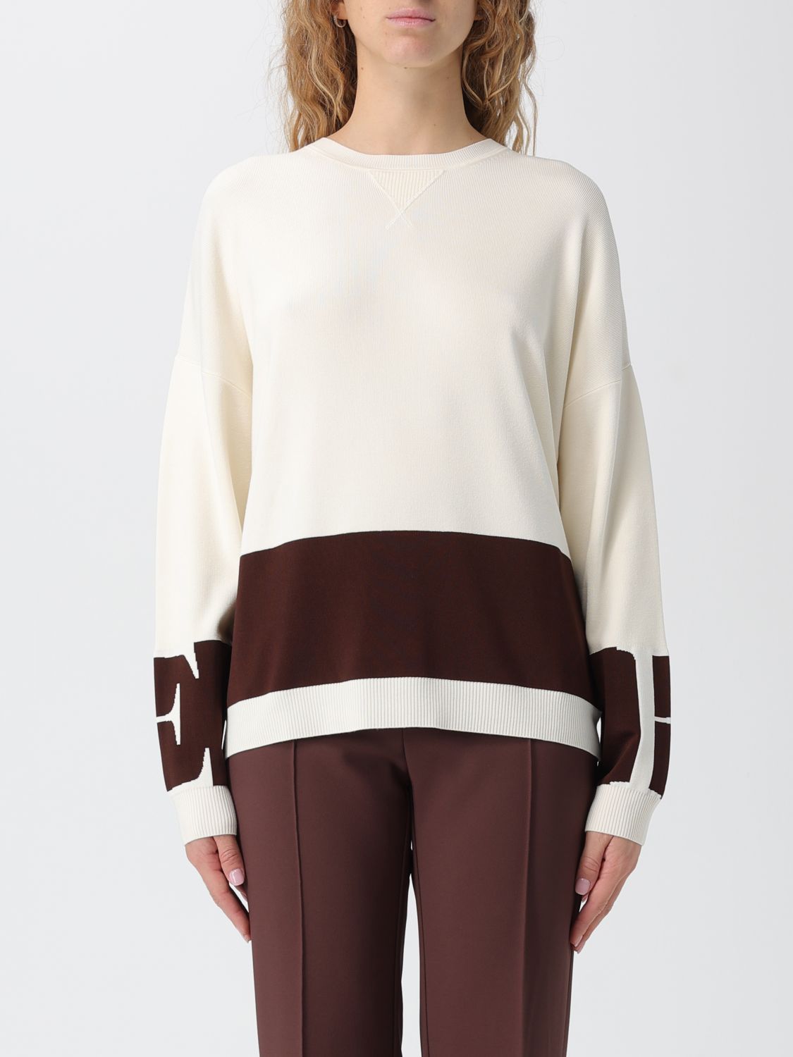 Elisabetta Franchi Sweater  Woman Color Milk In White