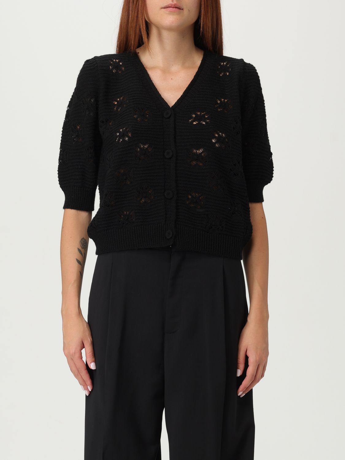 Twinset Cardigan  Woman Color Black In Black