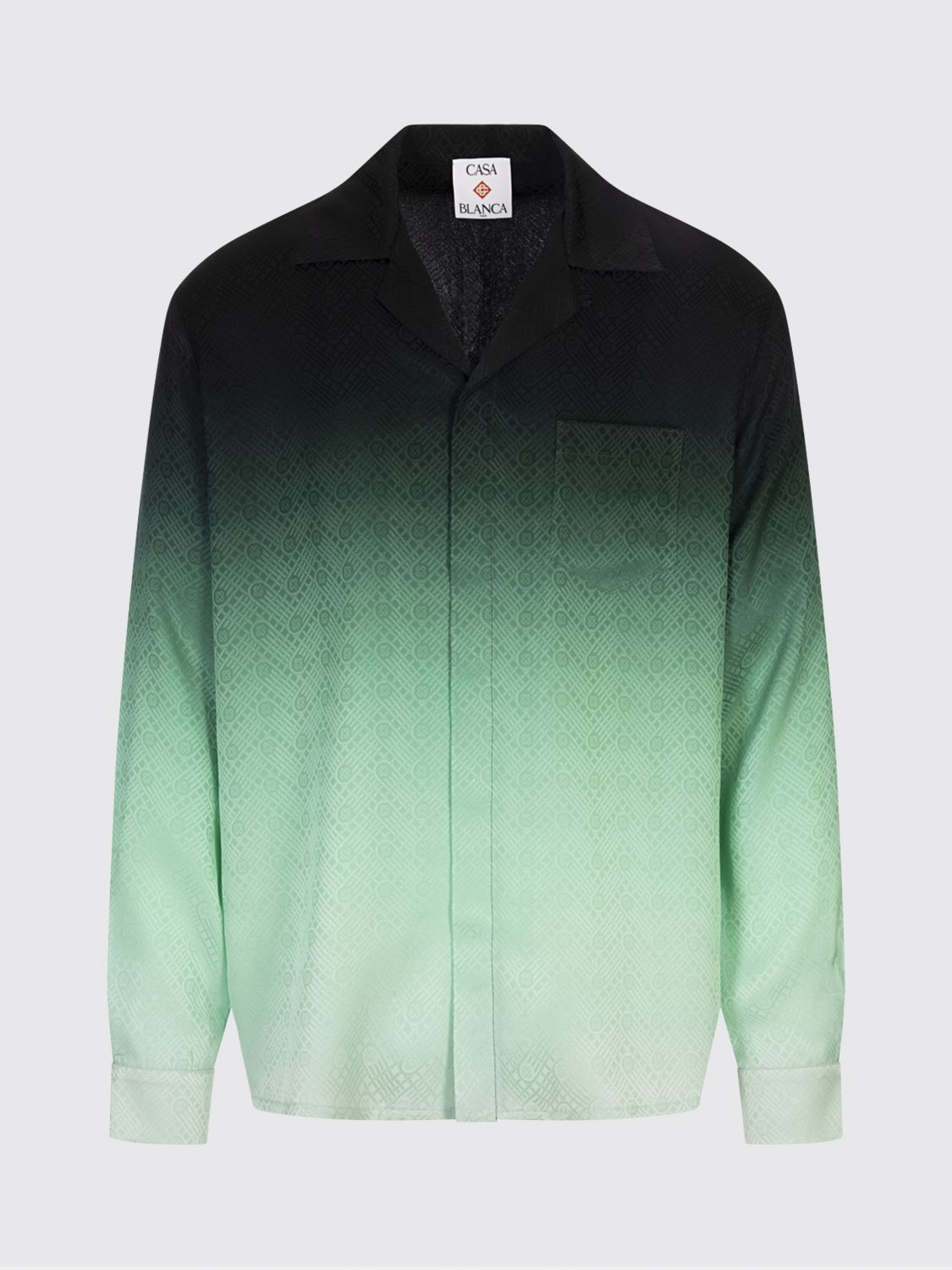 Casablanca 'ping Pong' Jacquard Silk Shirt In Multi