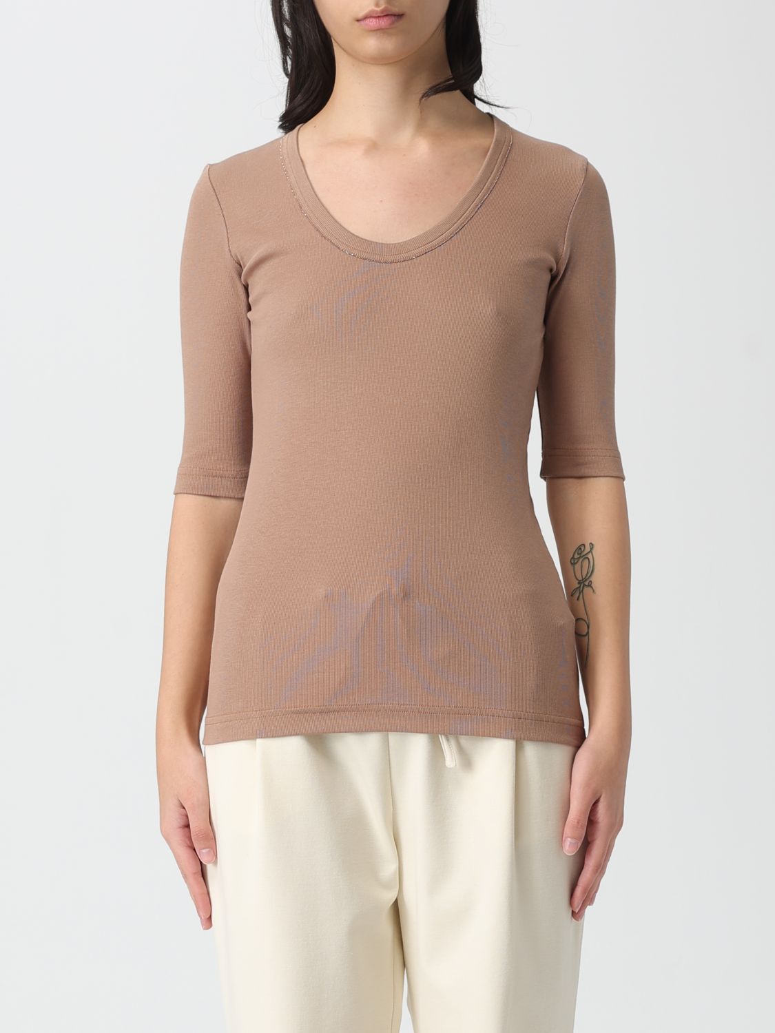 Fabiana Filippi Sweater  Woman Color Camel In Brown