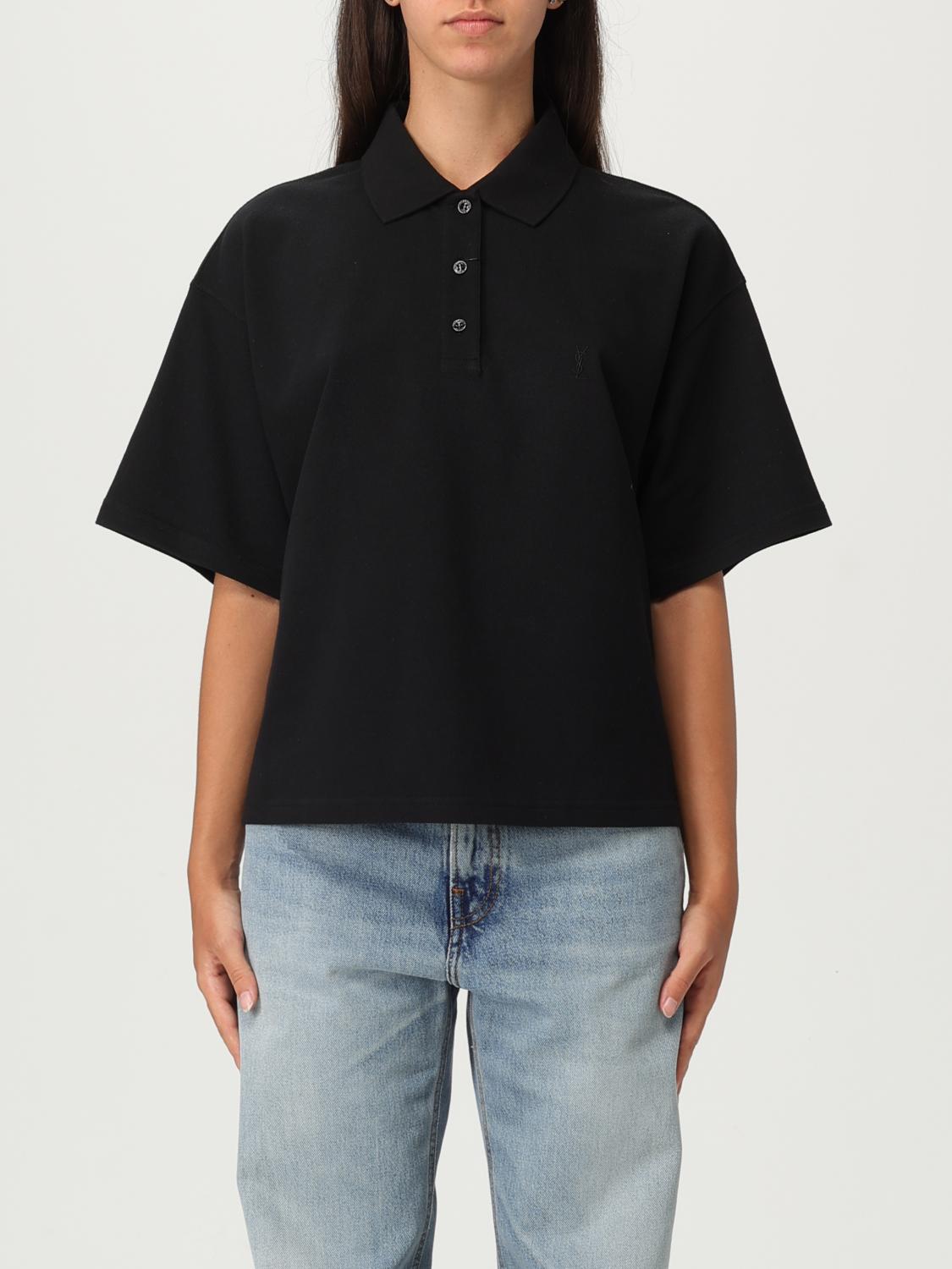 SAINT LAURENT Polo in misto cotone