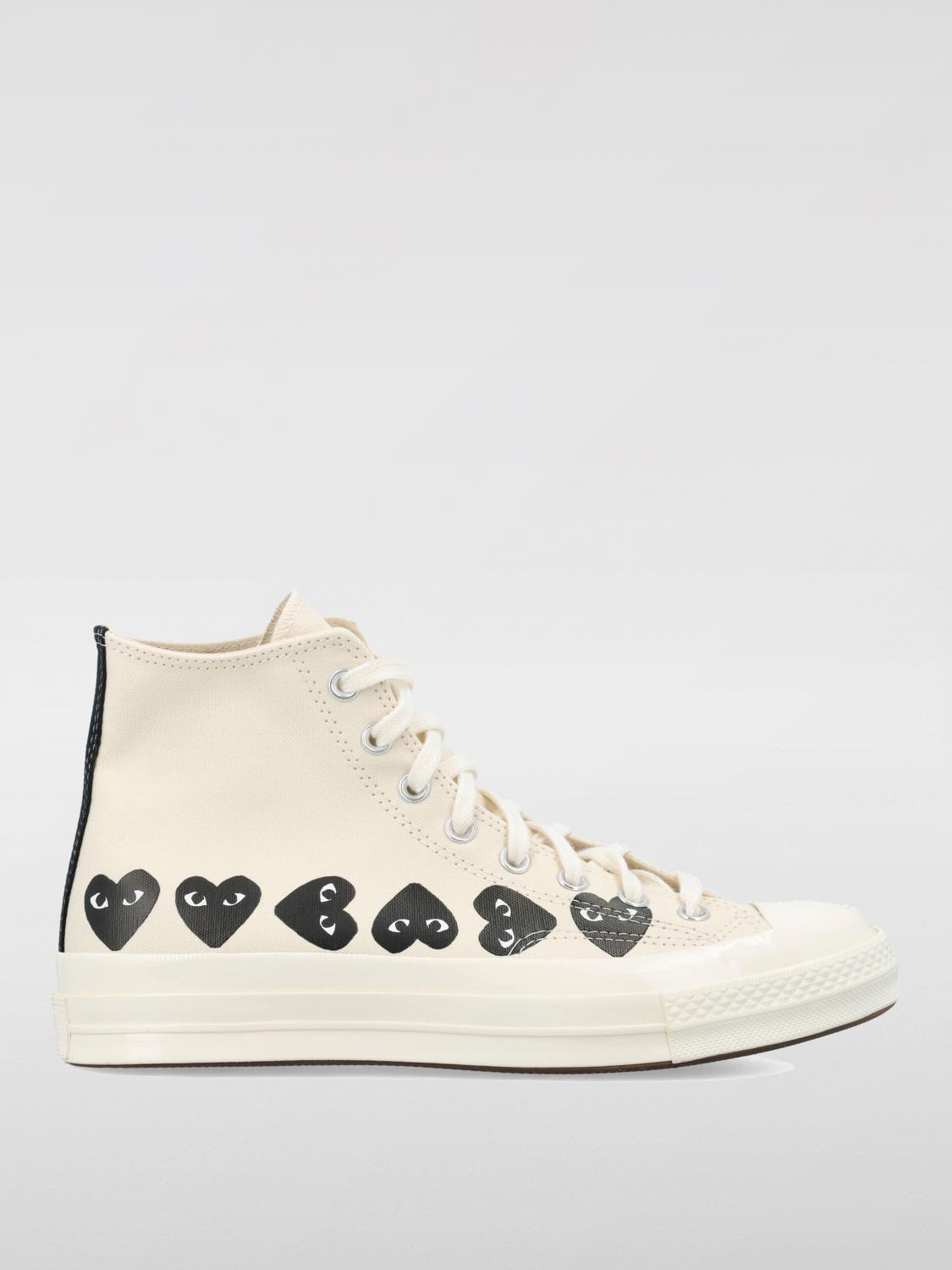 Comme Des Garçons Play X Converse Chuck Taylor Multicolor Tall Shoes In White