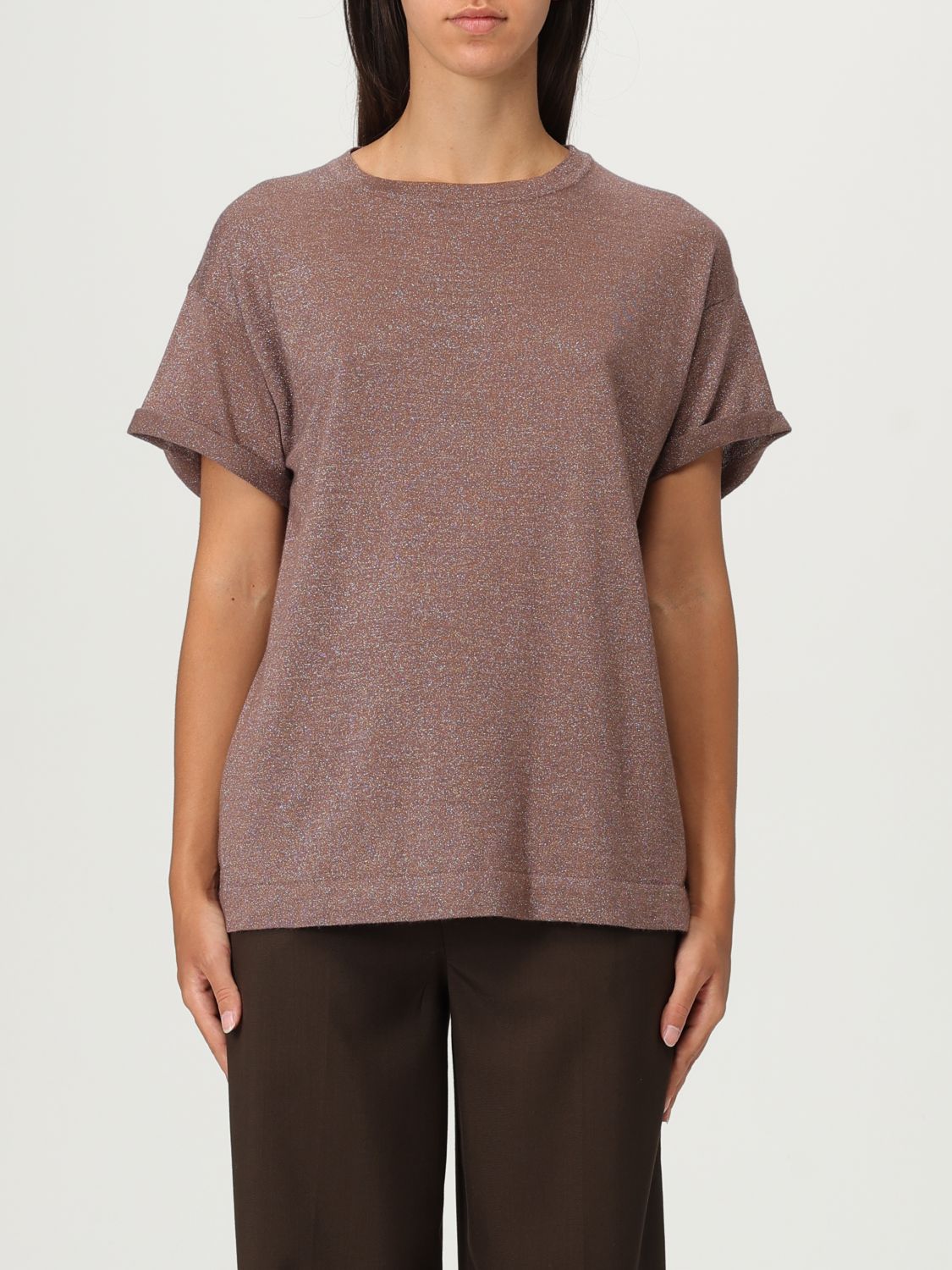 Brunello Cucinelli Sweater Woman Color Amaranth In Purple