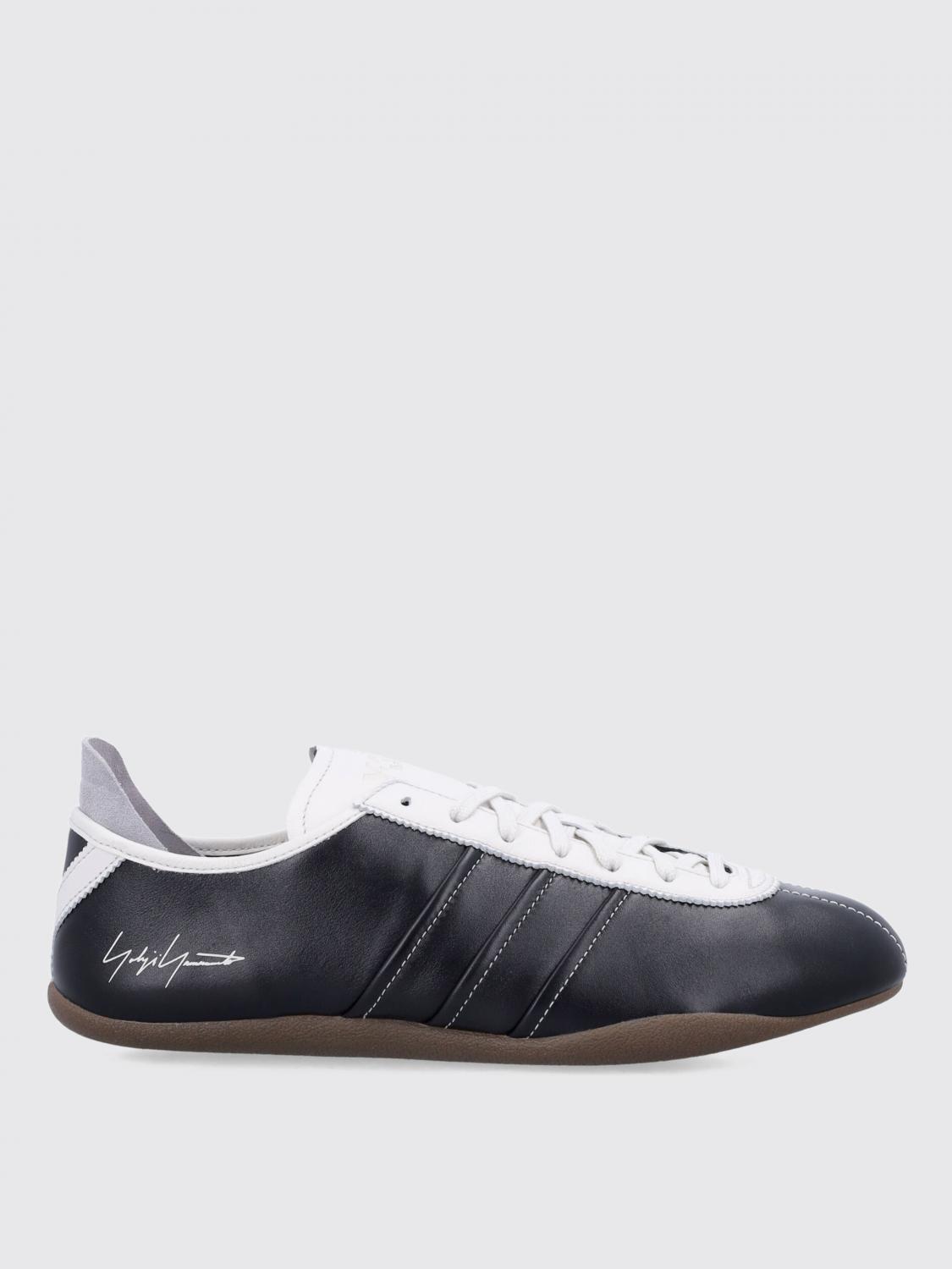Y-3 Debossed Leather Tokyo Sneakers With Lace-up Closure In Black