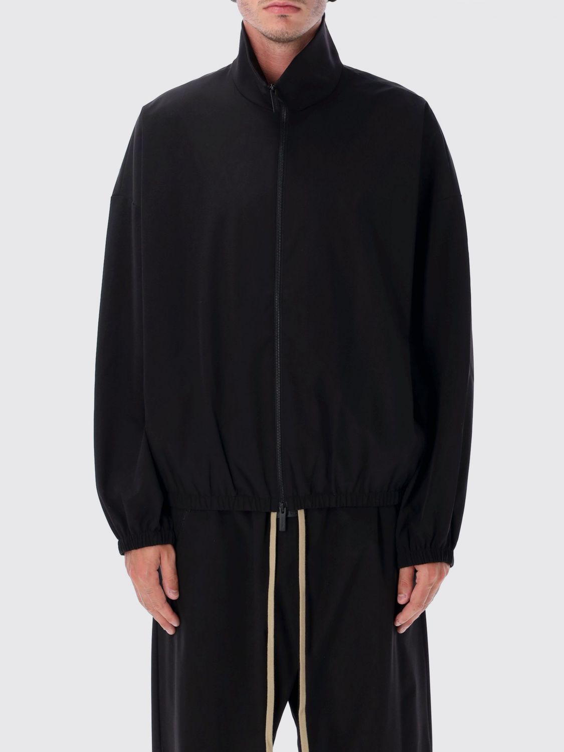 Fear Of God High Collar Track Jacket In Black