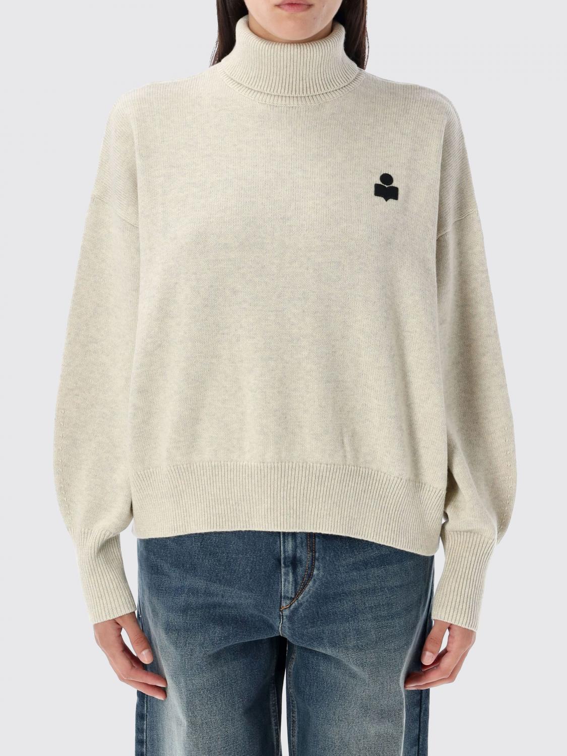 Isabel Marant Étoile Marant Etoile Women Grey Cotton And Wool Nasha Sweater In White
