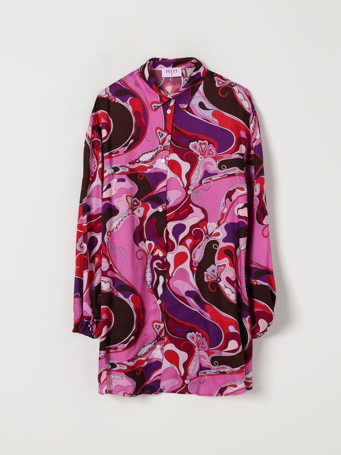Pucci Dress Kids Color Fuchsia In Multi