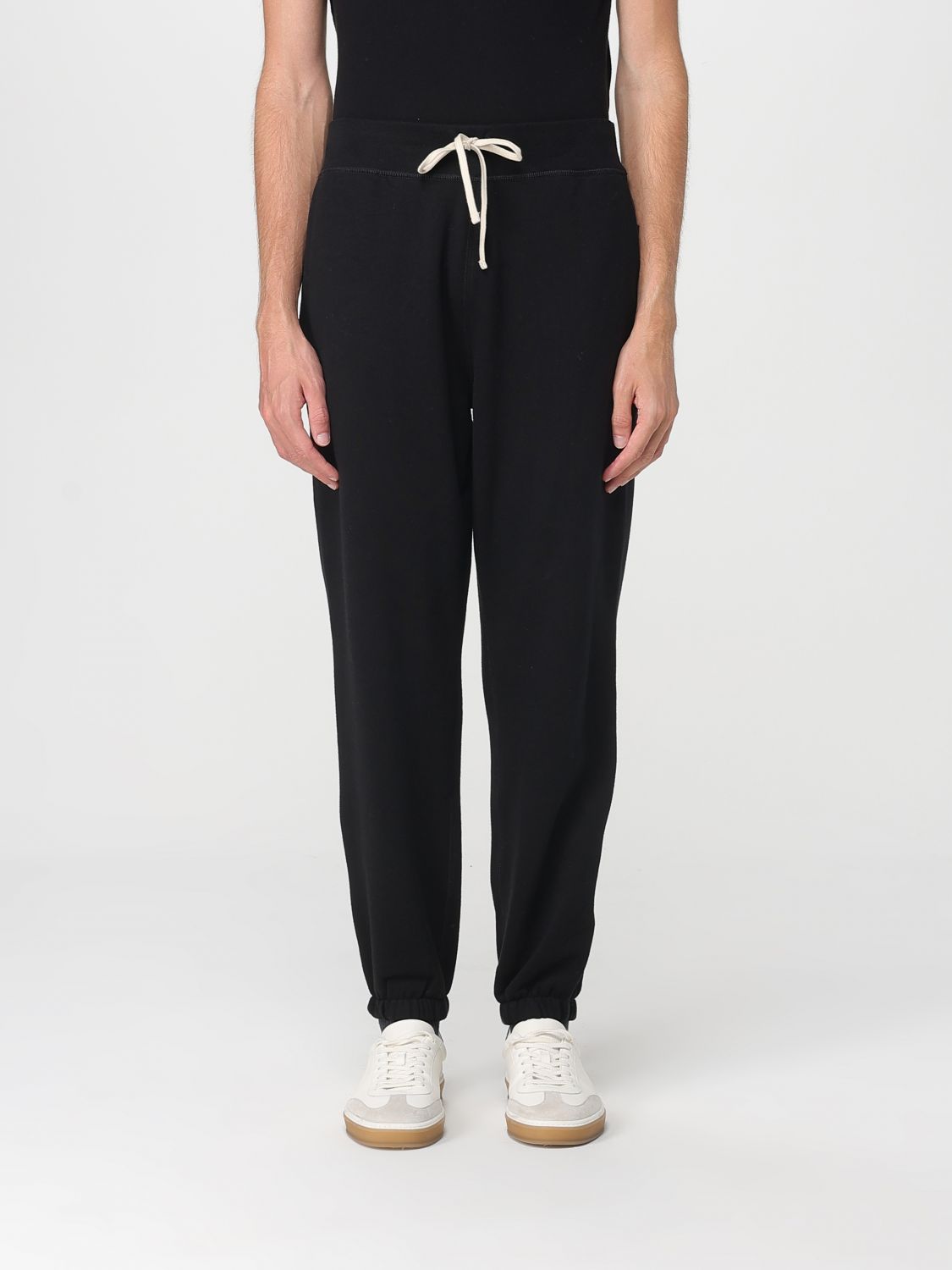 Polo Ralph Lauren Black Cottonblend Jogging Trousers In Black