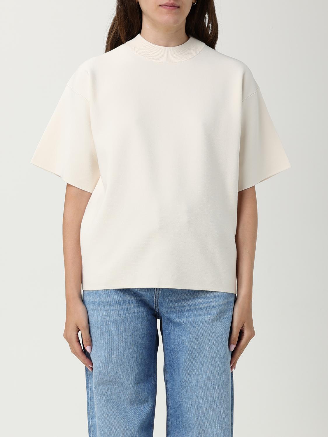 Max Mara T-shirt Woman Color White In Neutral