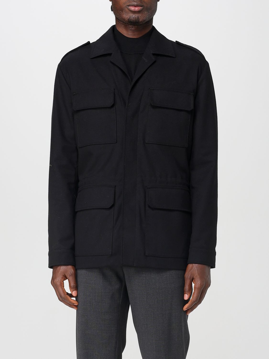 Paolo Pecora Jacket Men Color Black In Black