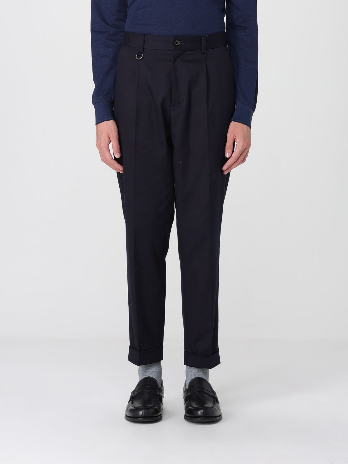 Paolo Pecora Pants  Men Color Blue In Black