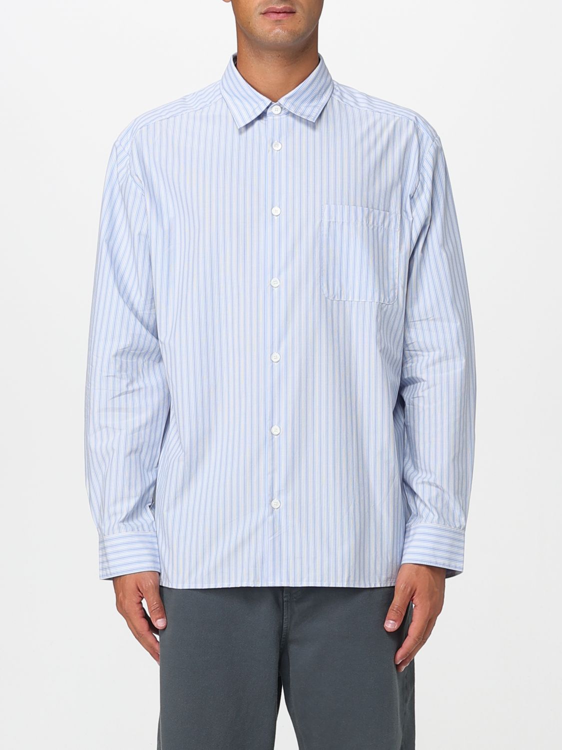 Apc Shirt A. P.c. Men Color Gnawed Blue In Blue