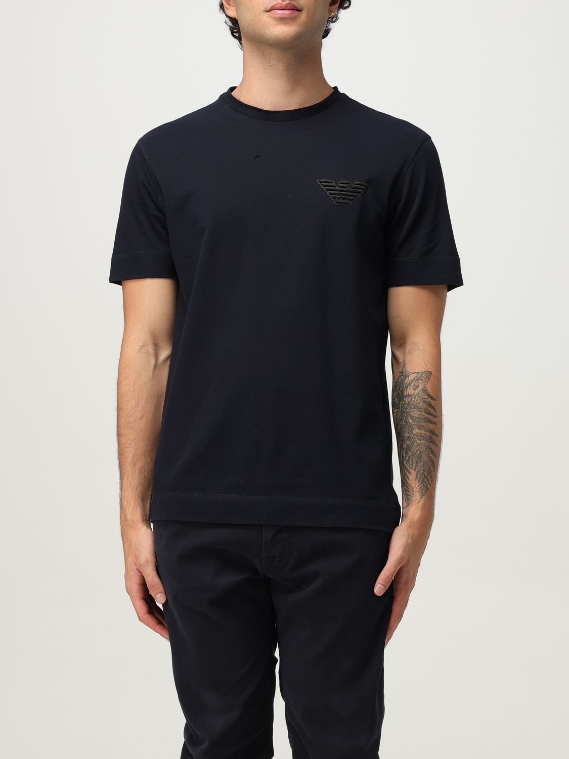 Emporio Armani T-shirt Men Color Blue In Blue