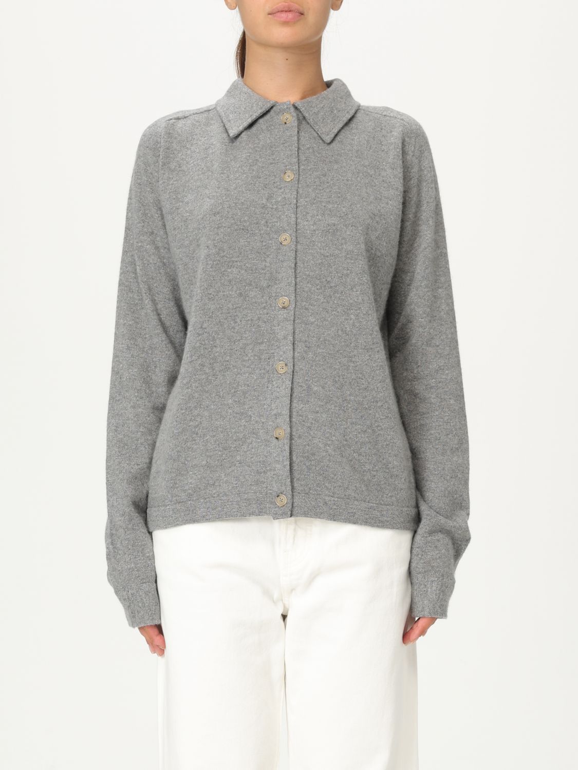 Totême Cardigan Toteme Woman Color Grey In Gray