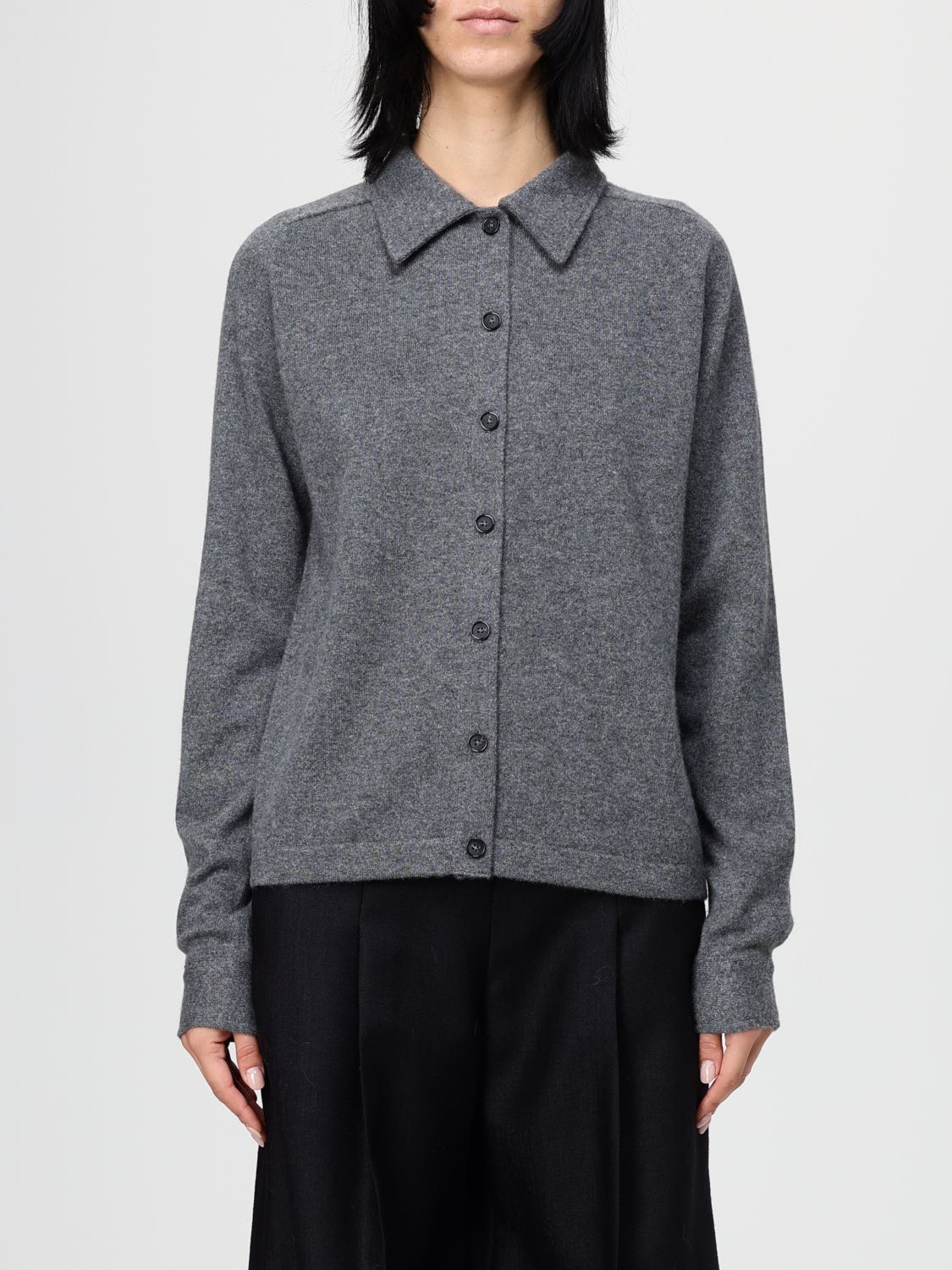 Totême Cardigan Toteme Woman Color Charcoal In Gray
