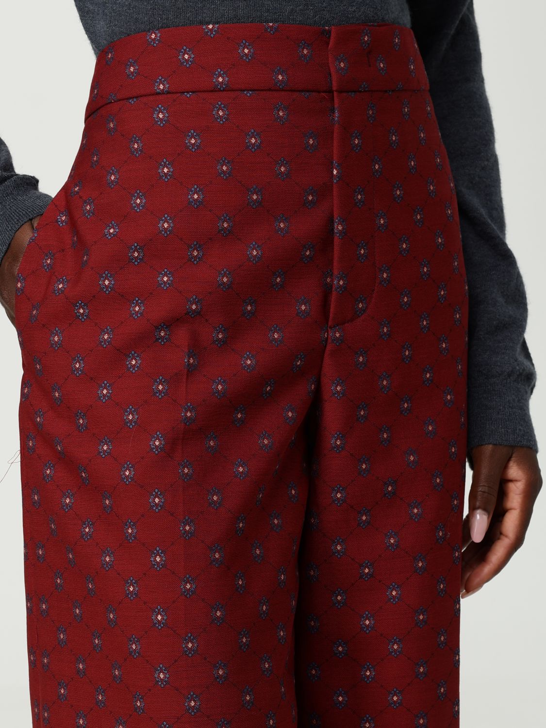 Weekend Max Mara Pants Woman In Animal Print