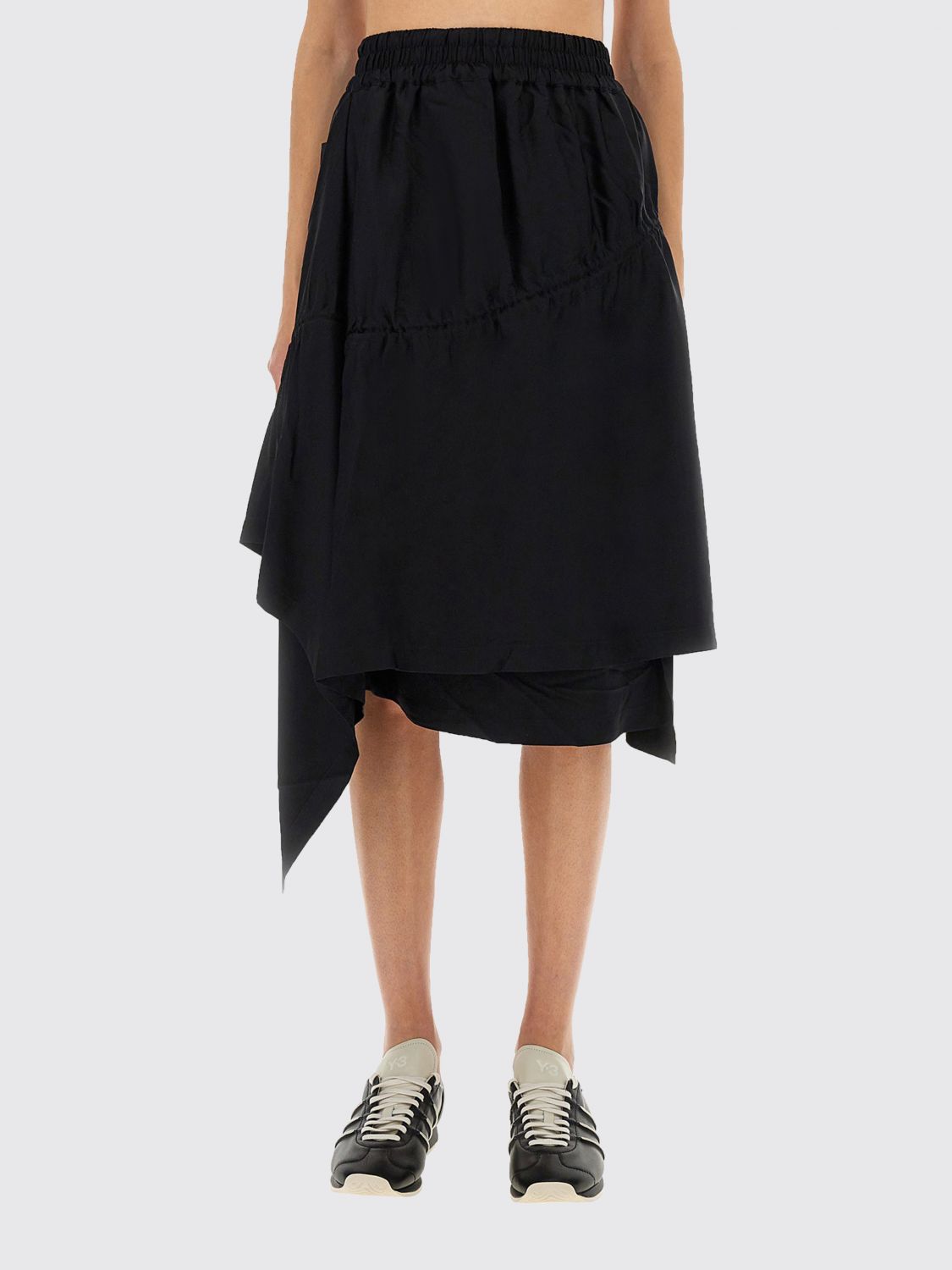 Y-3 Asymmetrical Skirt In Black