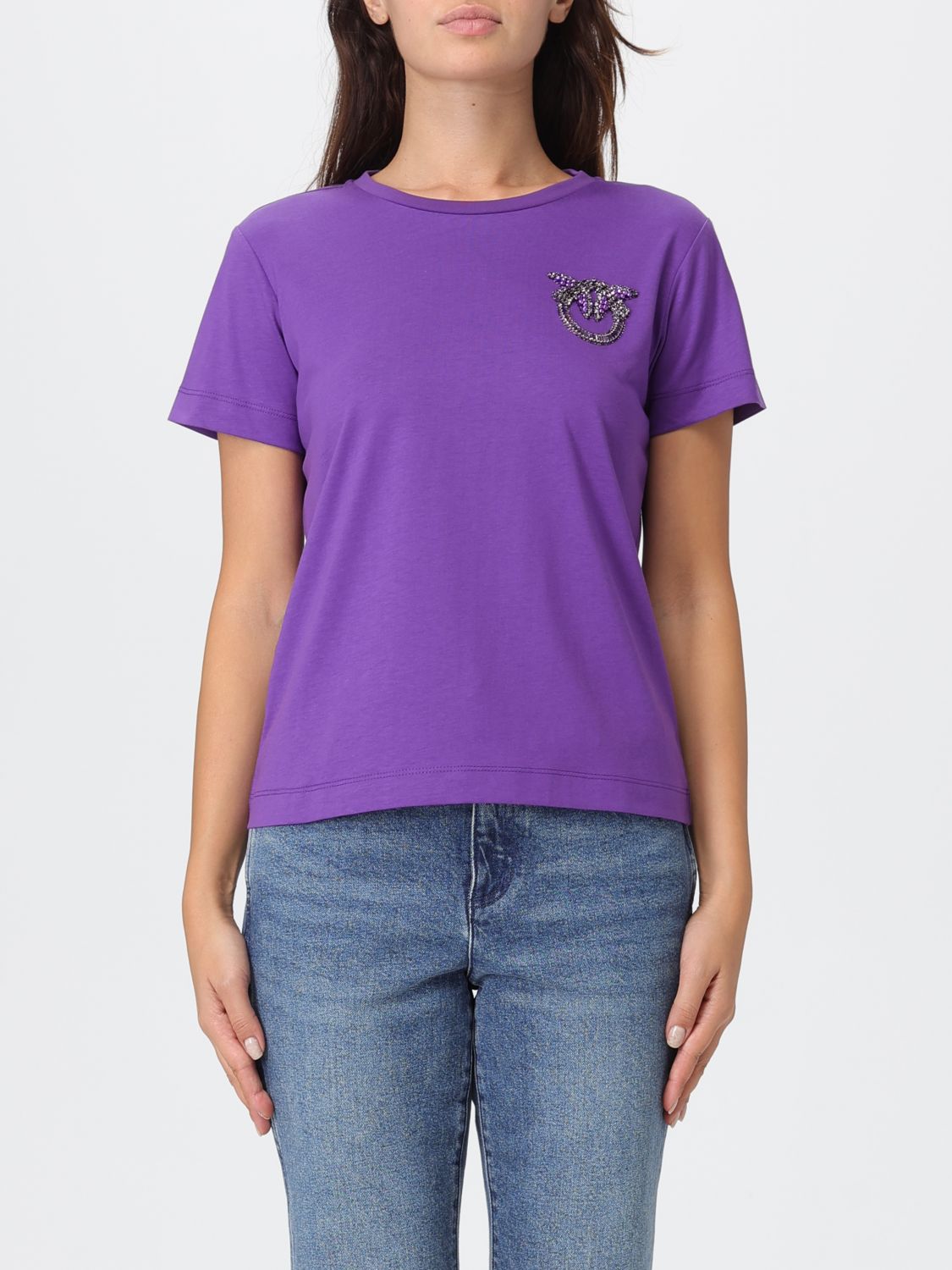 Pinko T-shirt Woman Color Violet In Purple