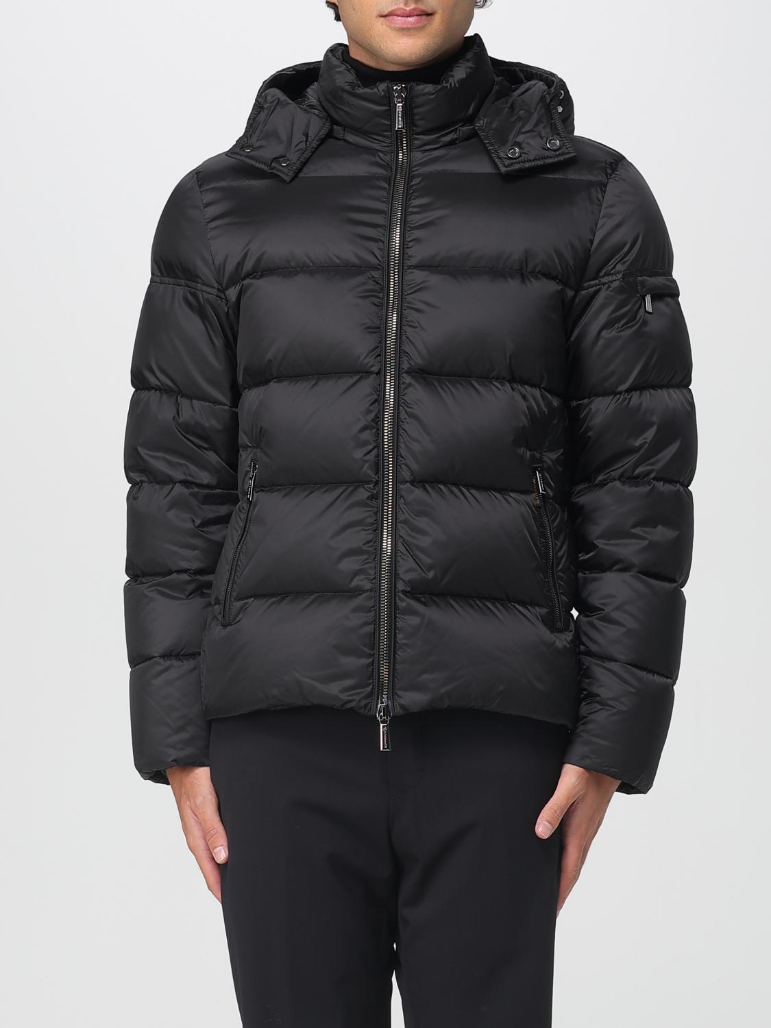 Moorer Long-sleeved Cotton Jacket In Black