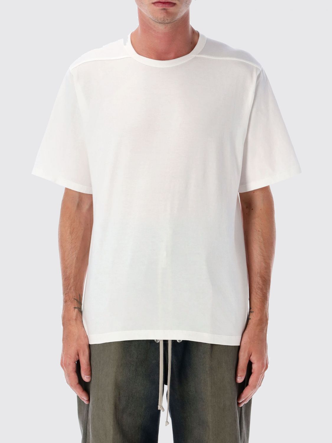 Rick Owens Off-white Crewneck T-shirt In White