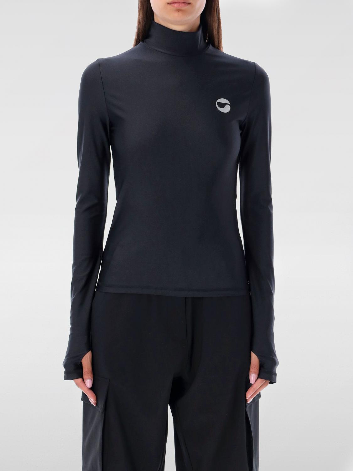 Coperni Tight High Neck Top In Blue