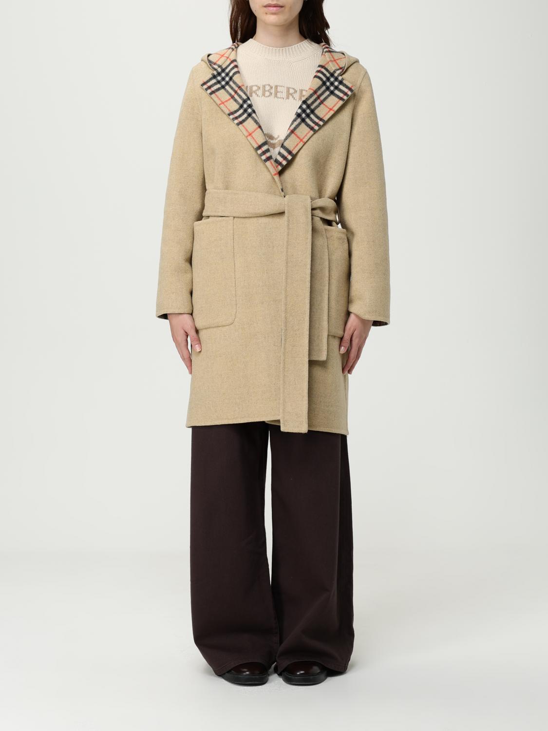 Burberry Coat  Woman Color Sand In Brown