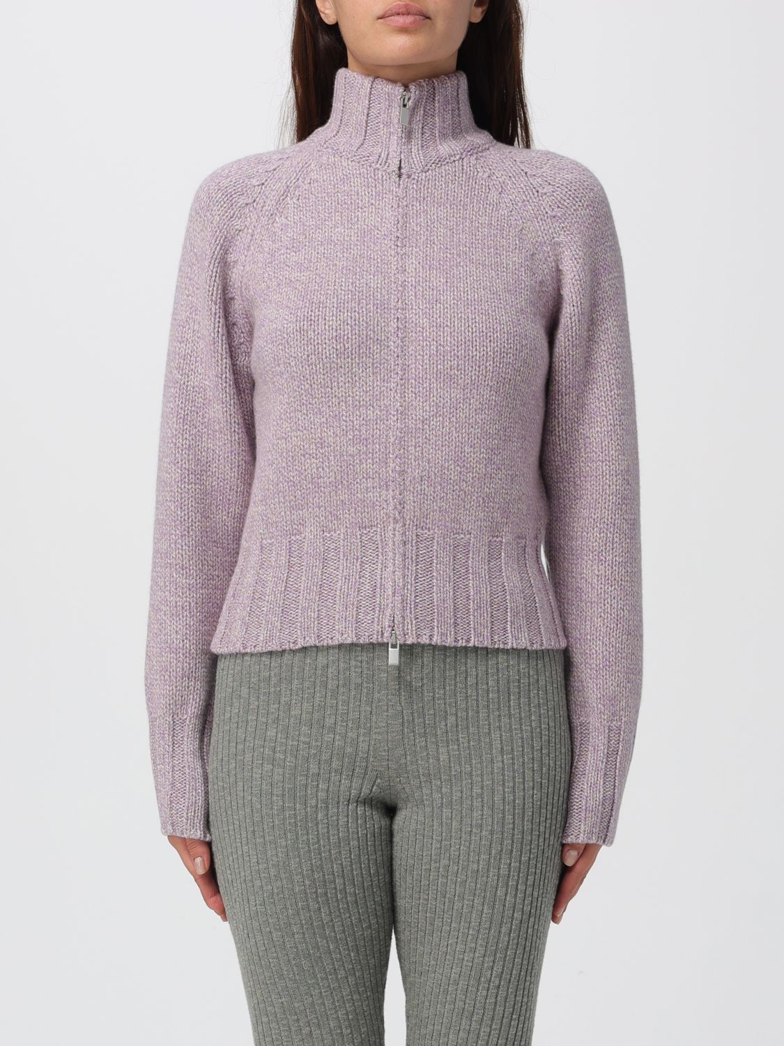 Magda Butrym Purple Cashmere Cardigan In Purple
