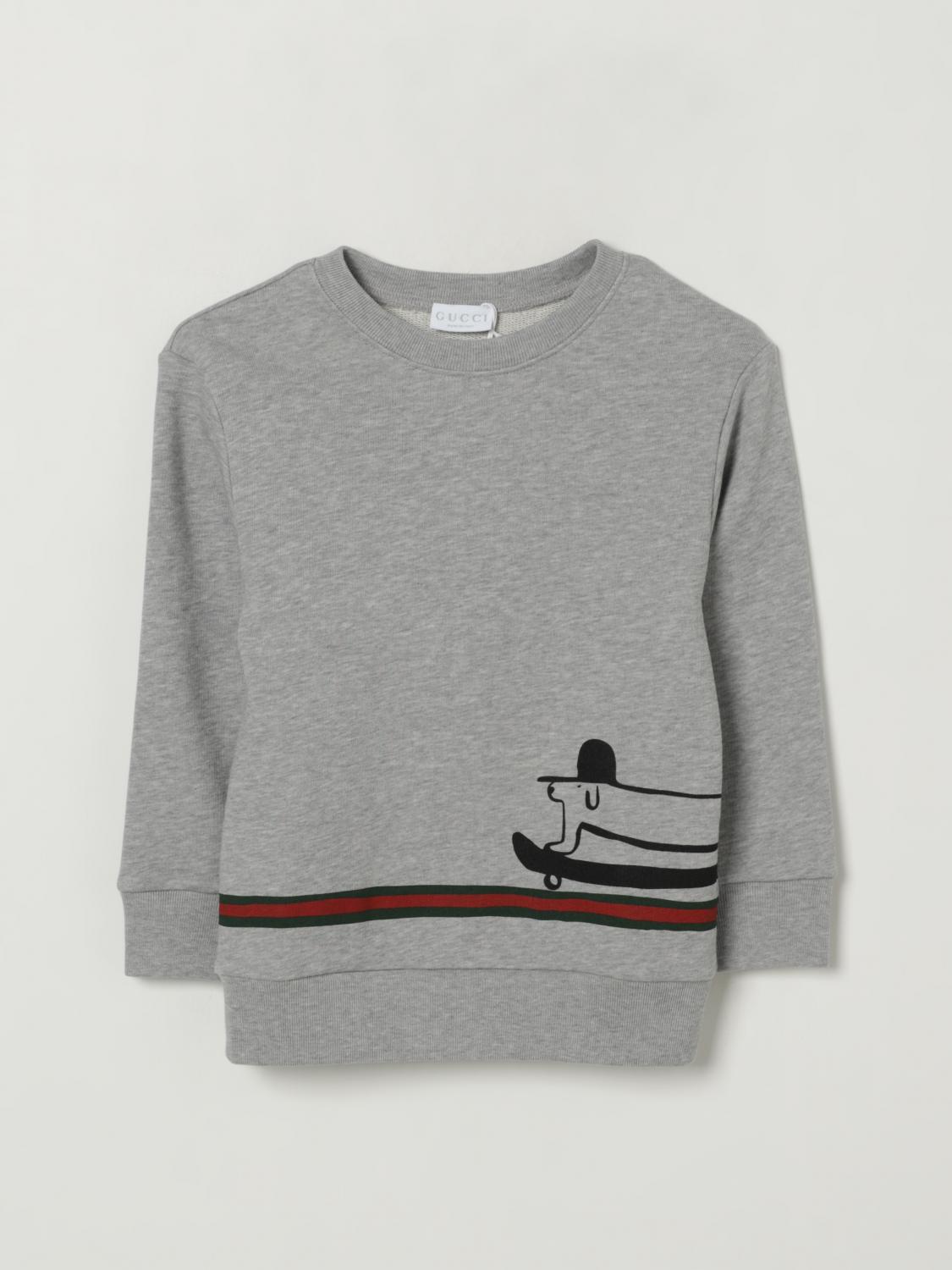 GUCCI Felpa in cotone con stampa