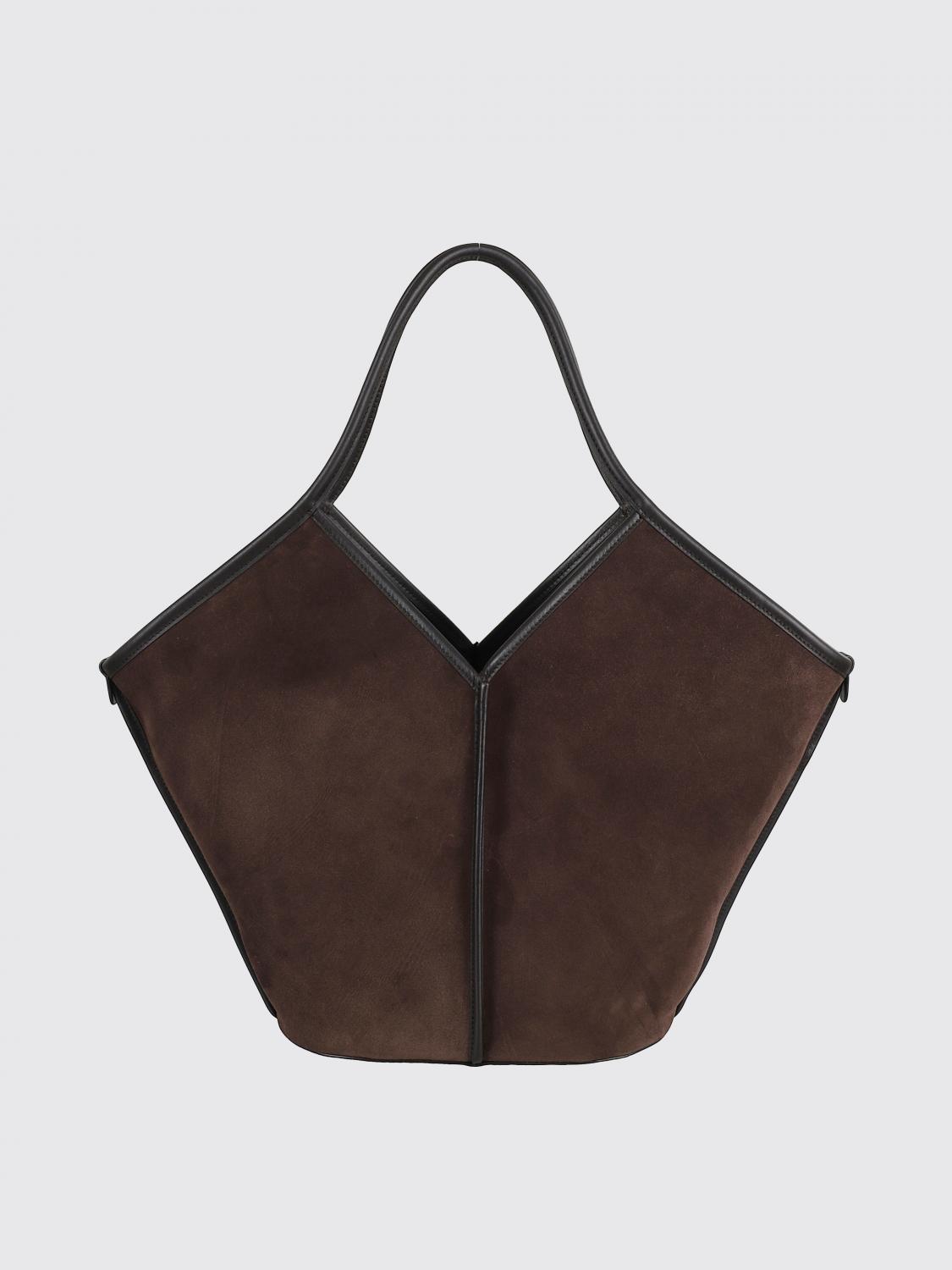 Hereu Calella Distressed Leather Shoulder Bag In Brown