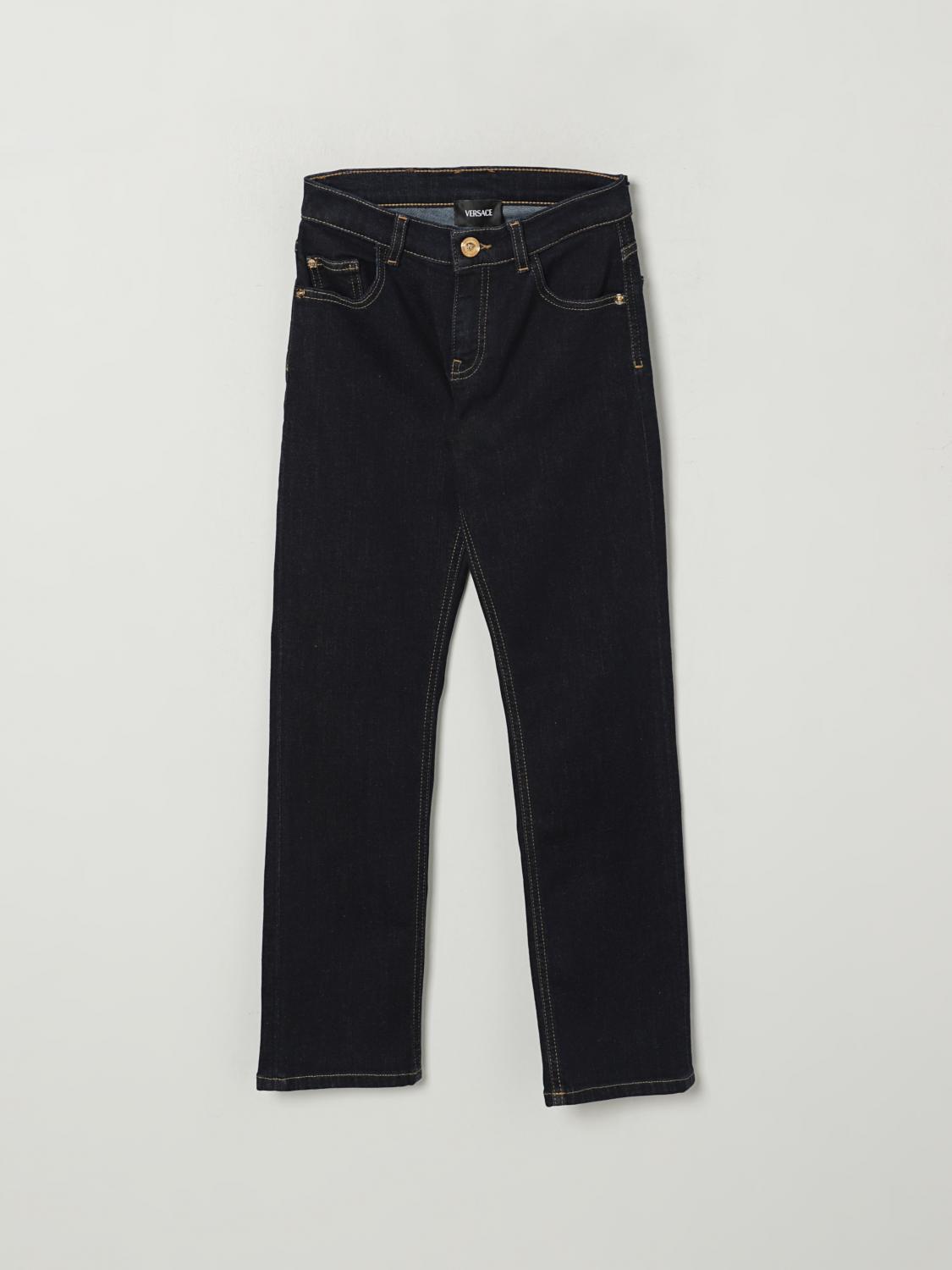 Versace Jeans Kids Color Blue In Black
