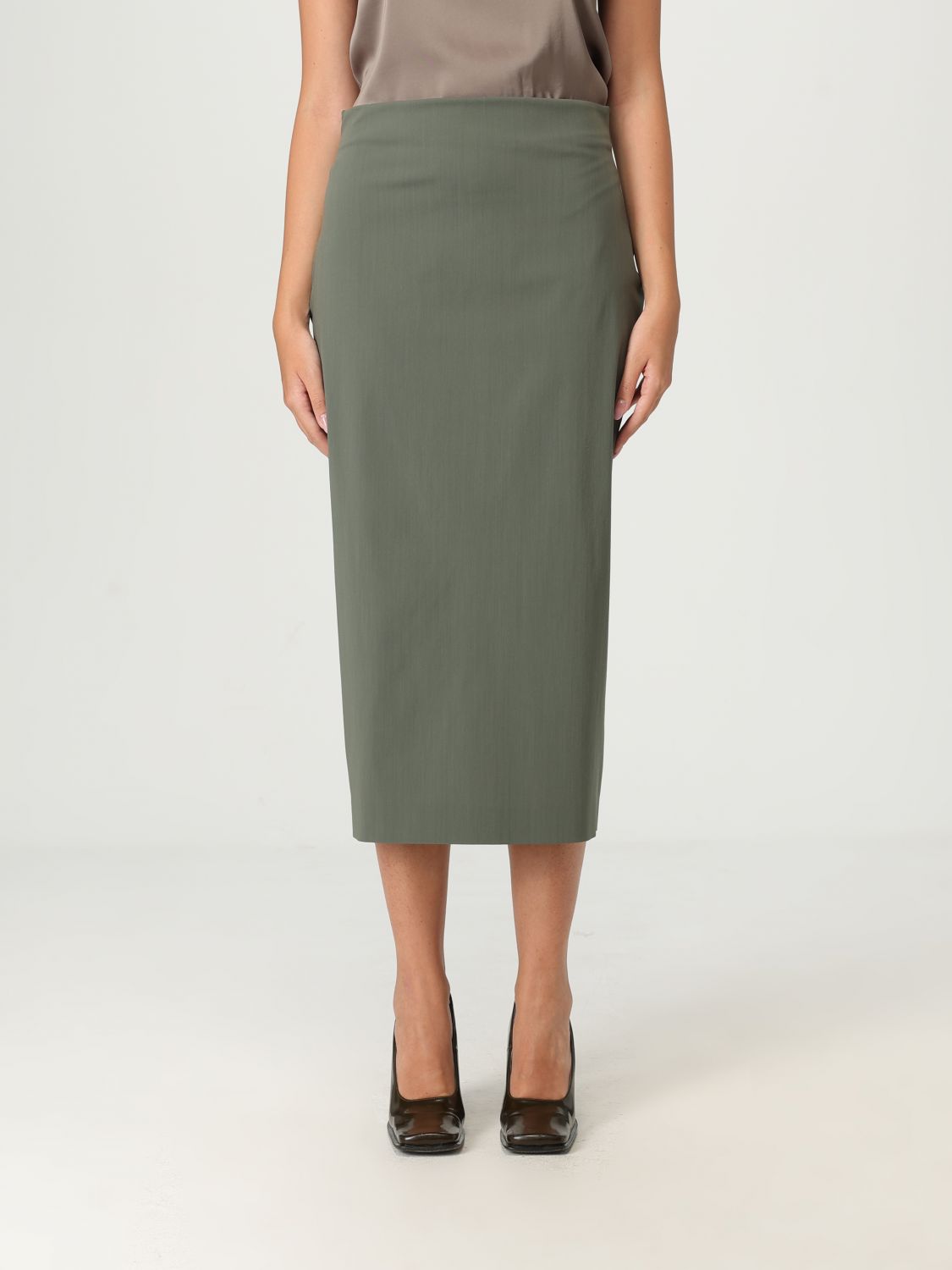 Alberta Ferretti Skirt Woman Color Grey In Green