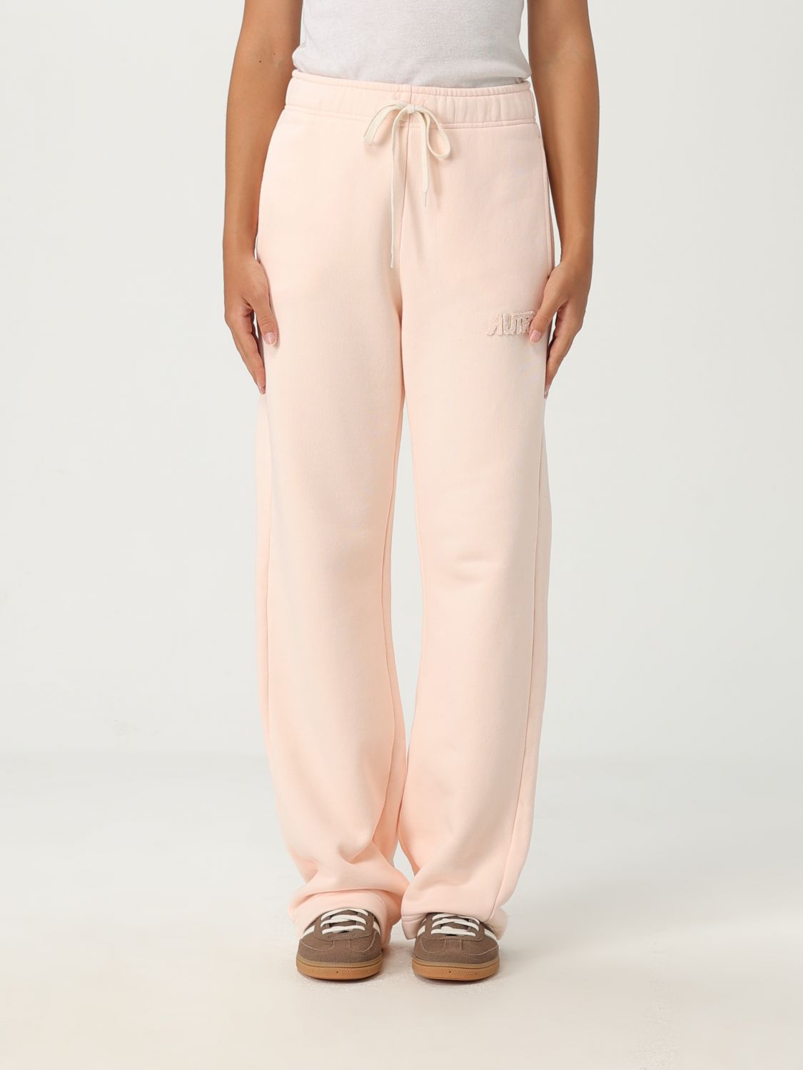 Autry Cotton Joggers With Wide Leg Design In Pink