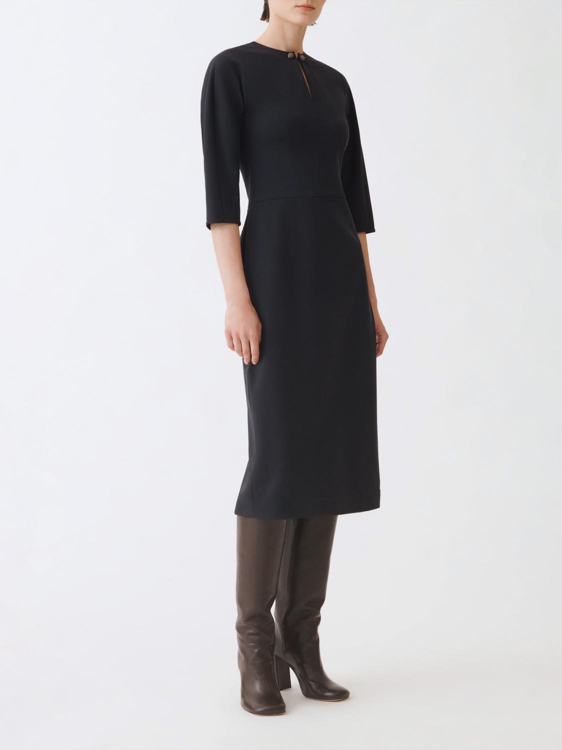 Fabiana Filippi Button-embellished Midi Dress In Black