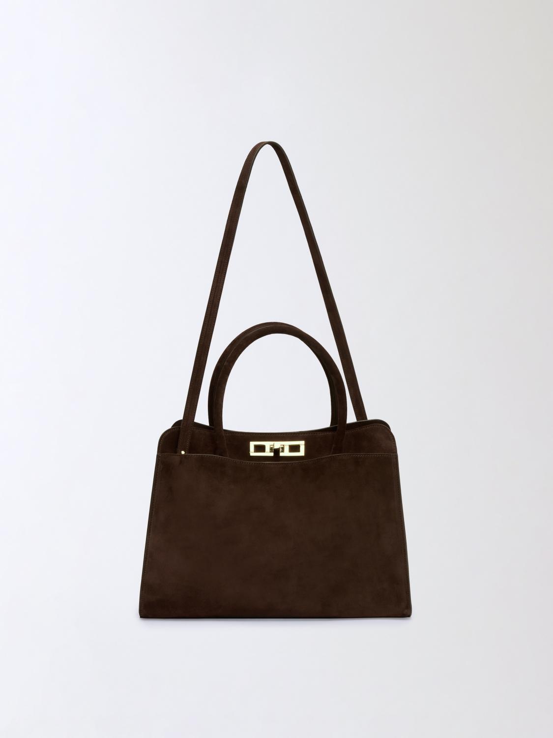 Fabiana Filippi Large Suede Handbag In Black