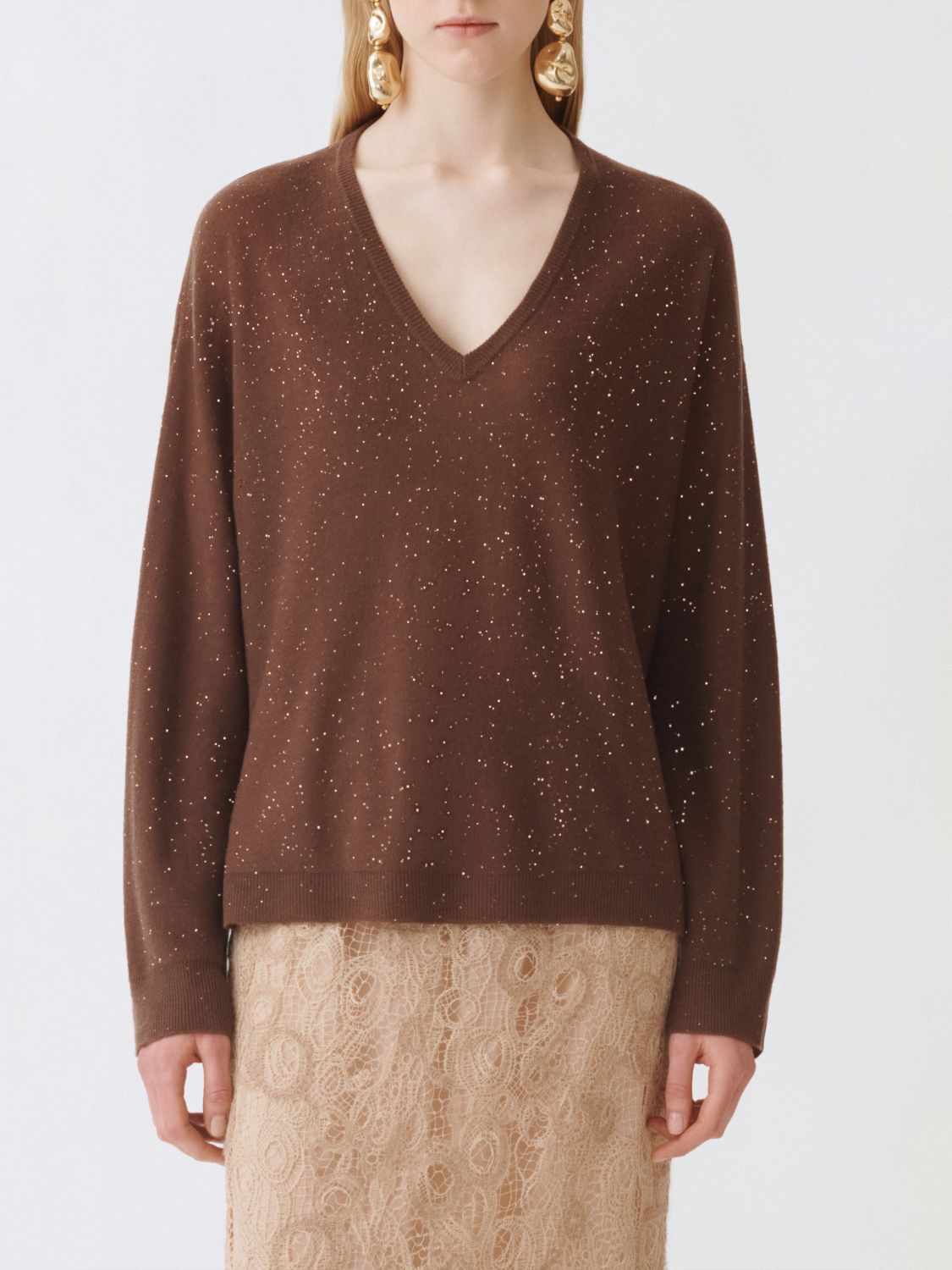 Fabiana Filippi Sweater  Woman Color Ebony In Brown