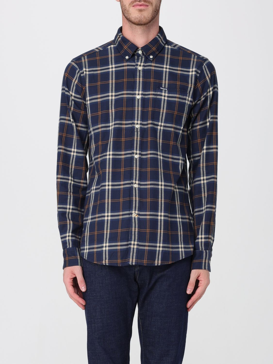 Barbour Shirt Plaid Button-down Collar In Blue