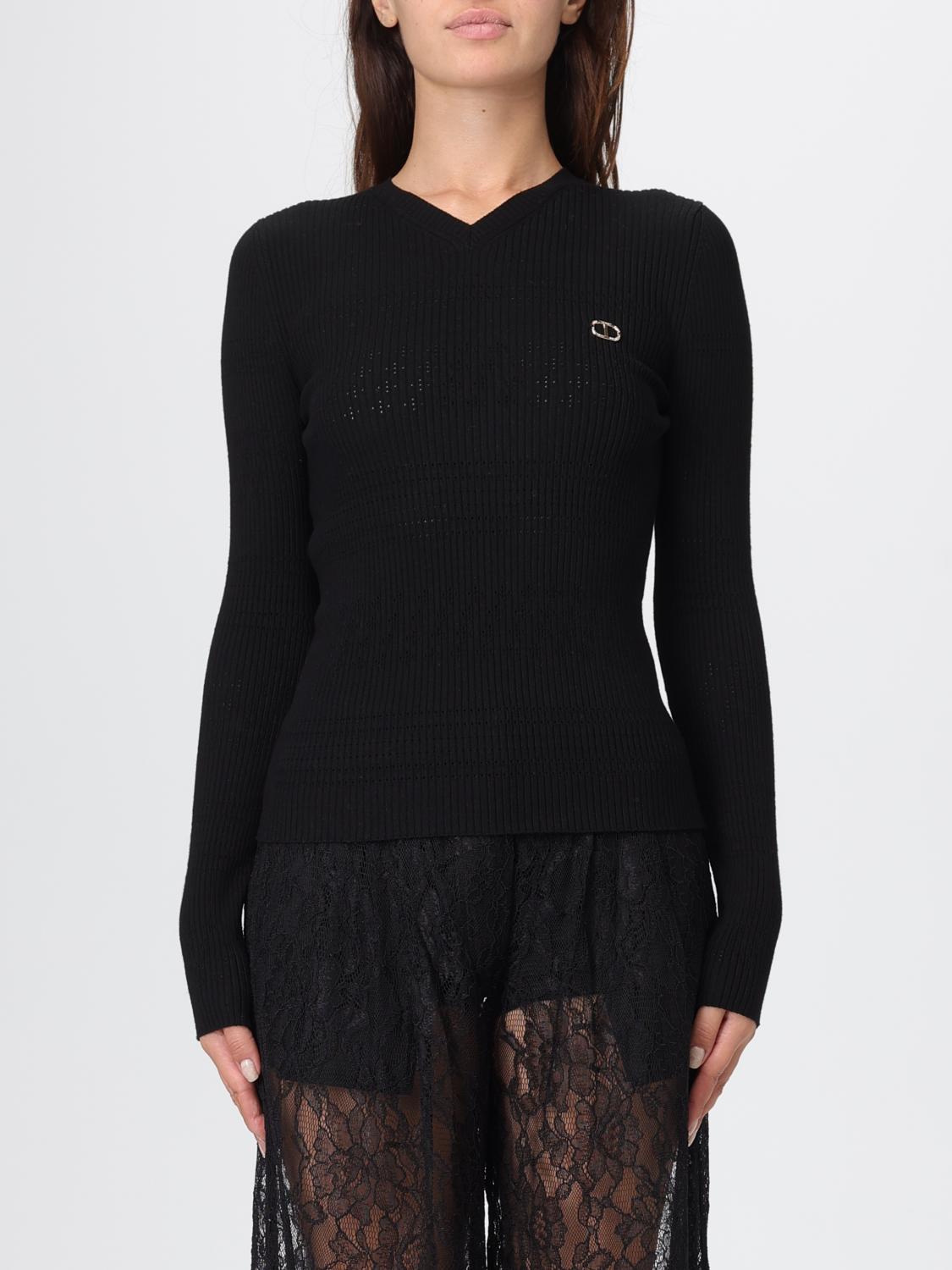 Twinset Sweater Woman Color Black In Brown