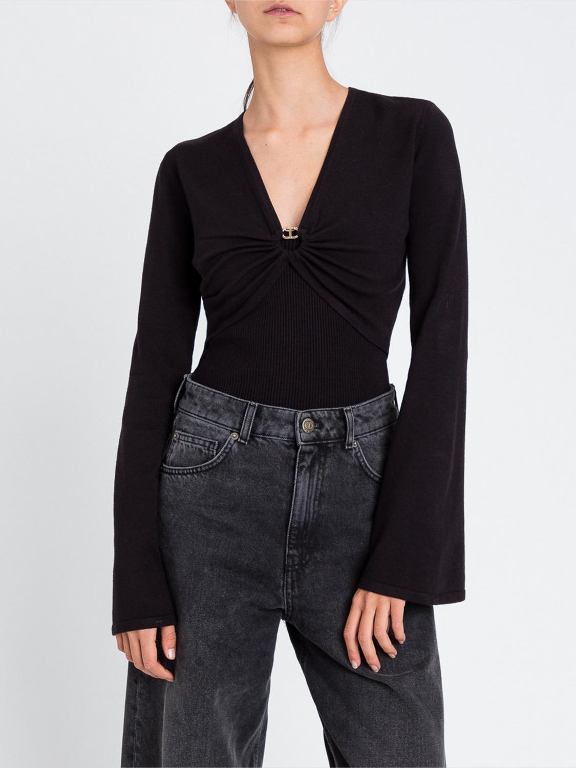 Twinset Shirt  Woman Color Black In Black