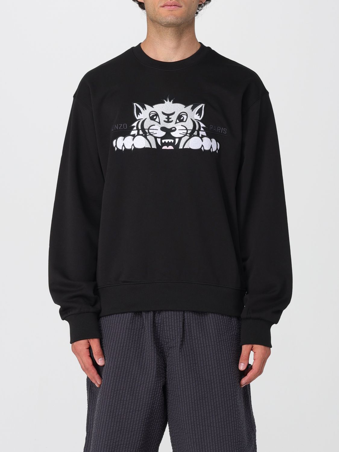 Kenzo Sweatshirt With A Distinctive Tiger Head In Black