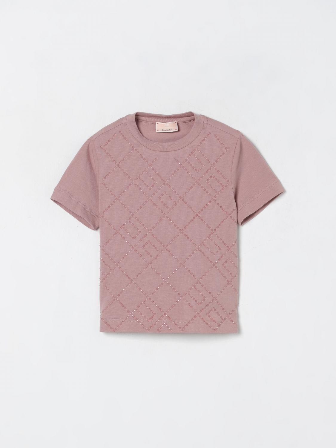 Elisabetta Franchi La Mia Bambina T-shirt  Kids Color Beige In Pink