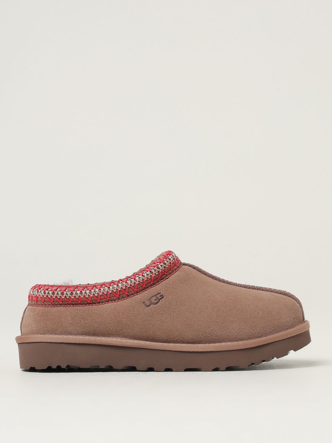 Ugg Tasman Ii Braided-trim Sheepskin Slippers In Gray