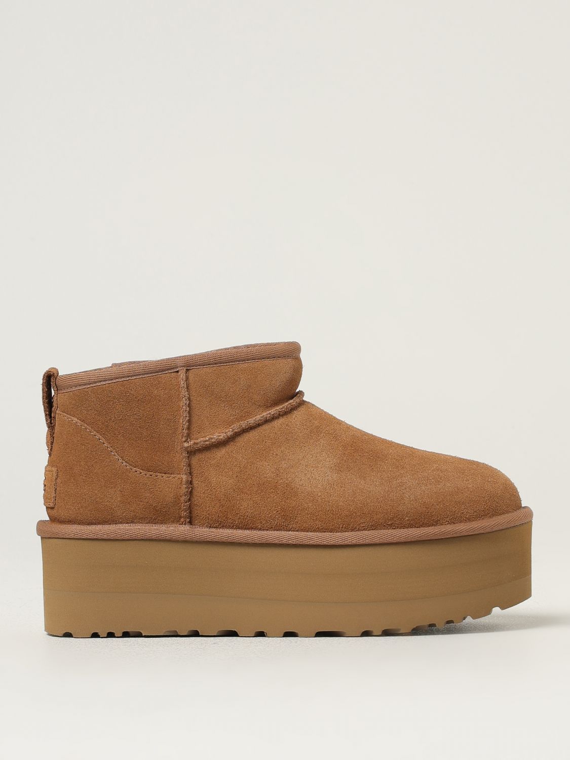 Ugg Classic Ultra Mini 1135092-che Womens 5 Chestnut Suede Platform Boot Gbnc453 In Brown
