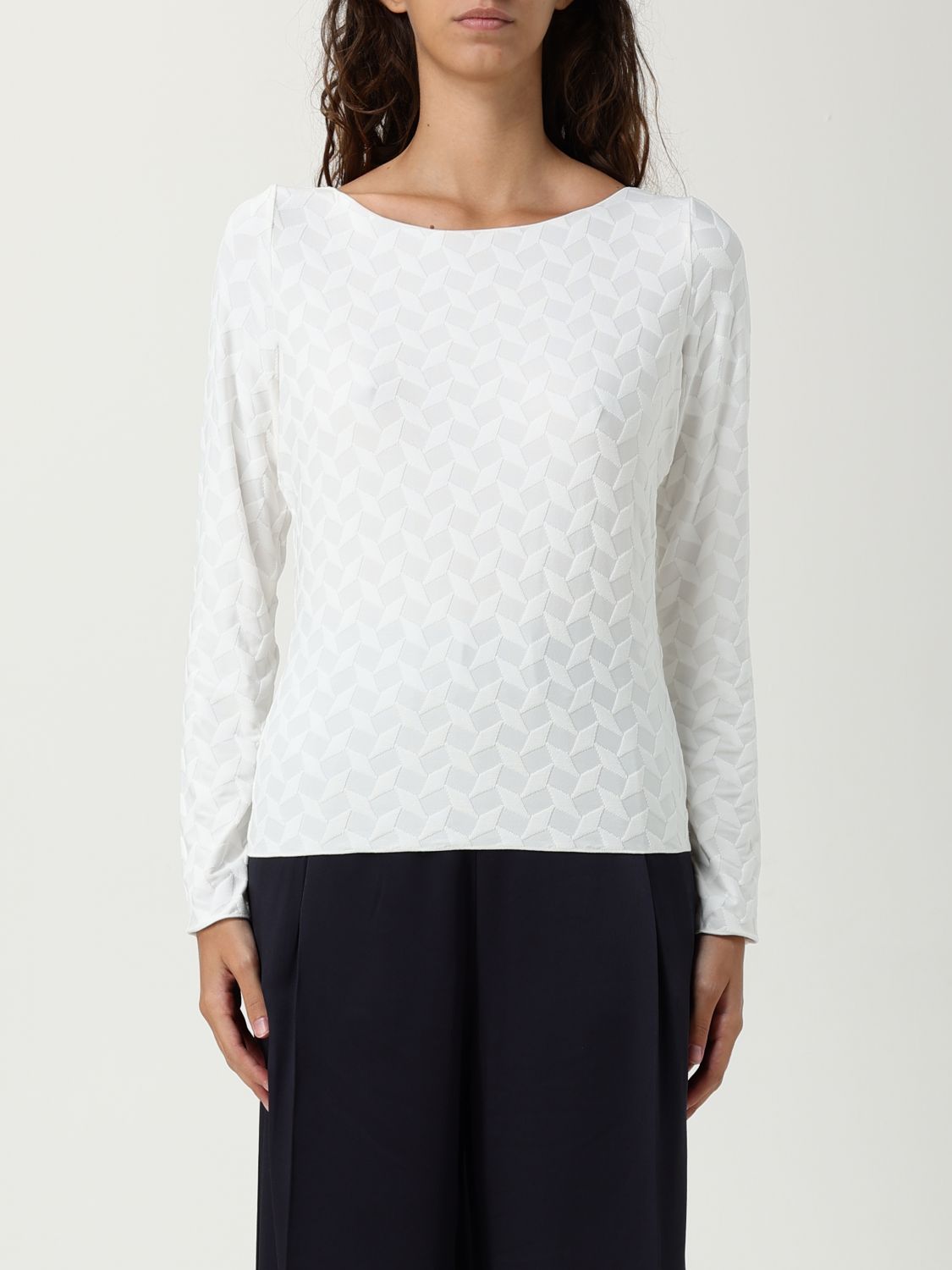 Emporio Armani Sweater Woman Color White In White