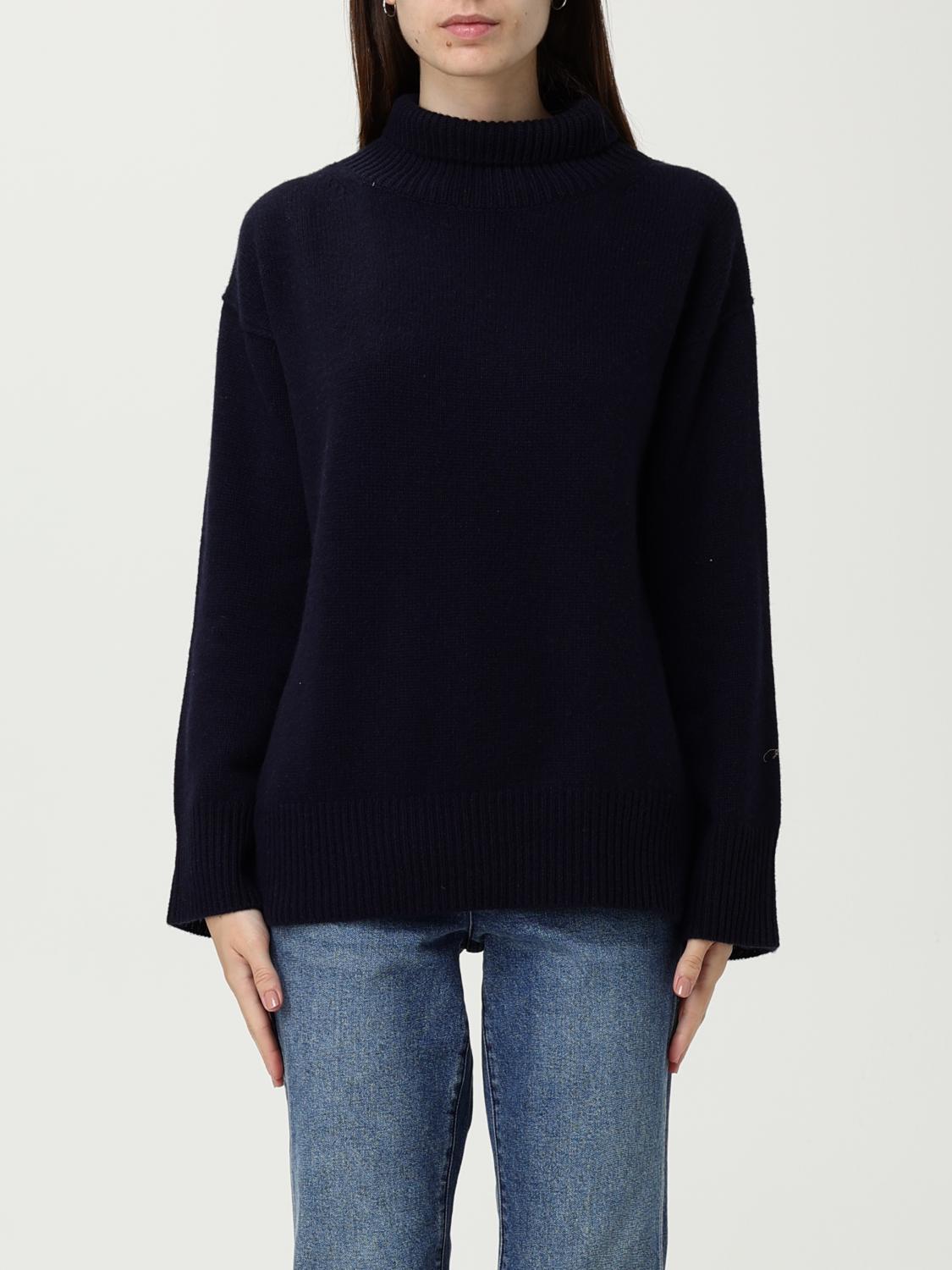 Soft Goat Sweater  Woman Color Blue In Blue