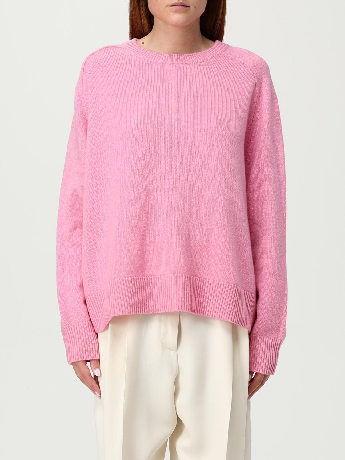 Soft Goat Womens Pink Relaxed-fit Ribbed-trim Cashmere-knit Jumper In Pink