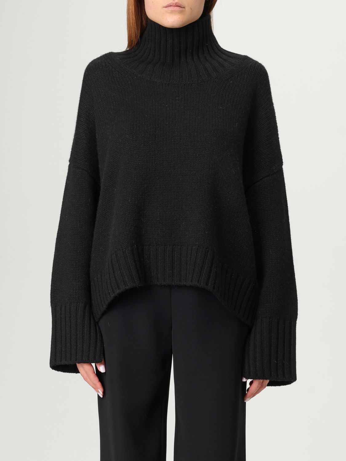 Soft Goat Sweater  Woman Color Black In Black