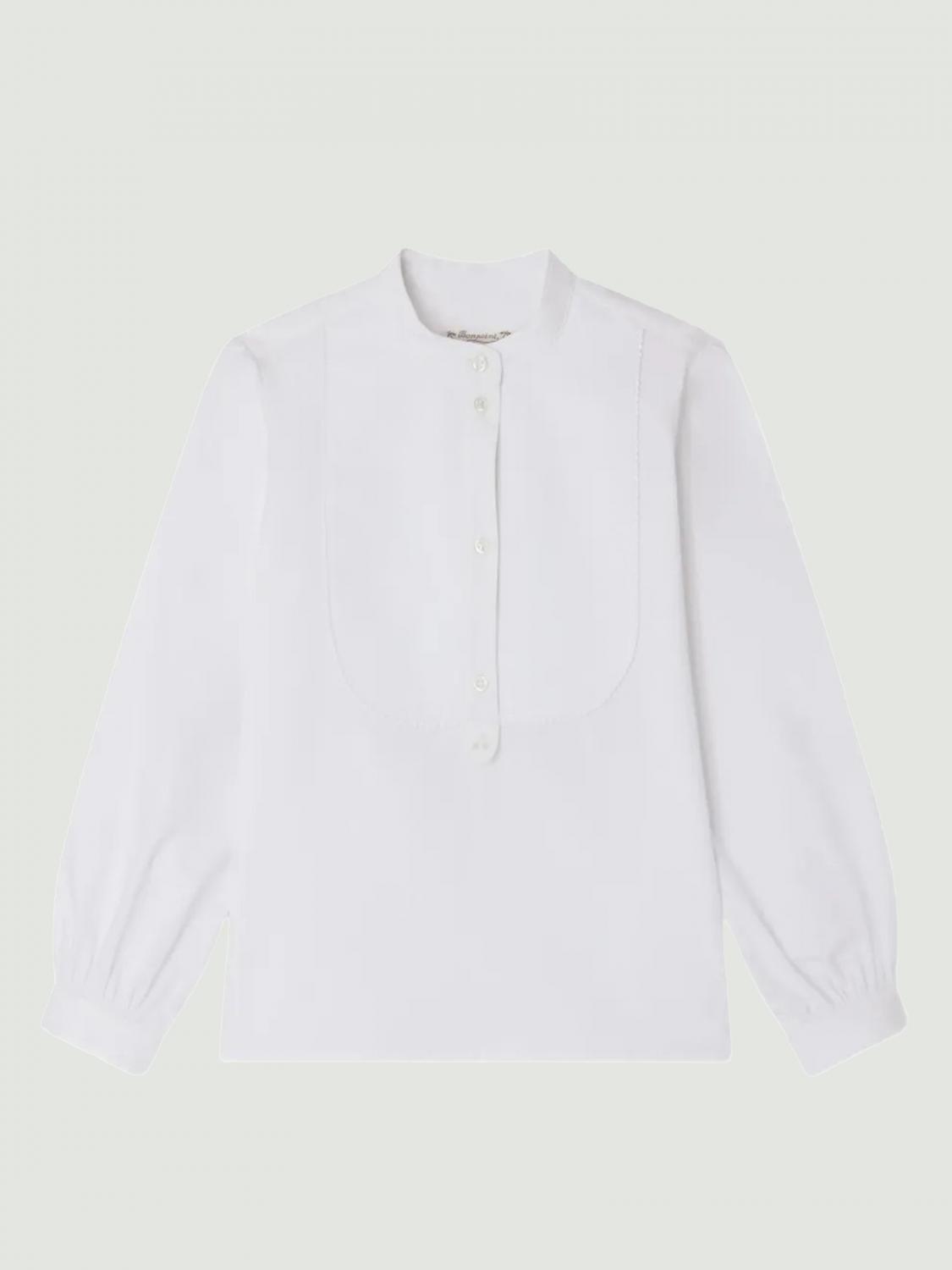 Bonpoint Cotton Bib-collar Shirt In White